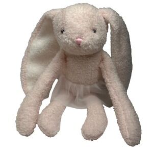 Primark Bunny Rabbit Push Pink Ballerina Tulle Stuffed Animal 13"